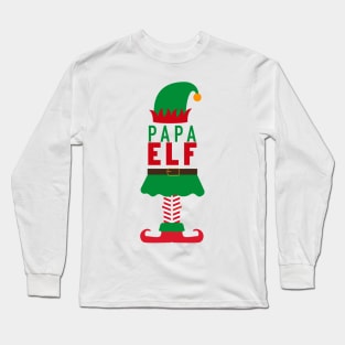 PAPA ELF Funny Christmas T-Shirt | Santa Christmas Shirt Long Sleeve T-Shirt